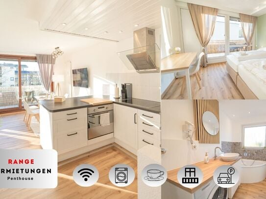 RANGE | Penthouse - WLAN - Parkplatz - Küche - Klima - 5 Personen