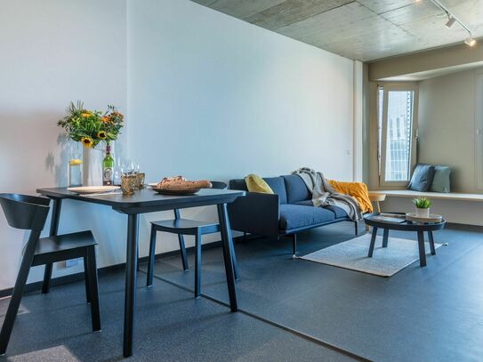 Wohnen im District Living: Außergewöhnliches Apartment mit Blick über Wien
