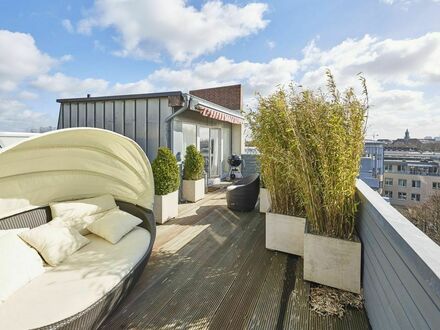 Herrliche möblierte 3-Zi.-Wohnung mit traumhafter Dachterrasse in Winterhude