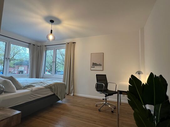 Business Apartment Kranich: 3 Zimmer, Top Infrastrukturlage HH Langenhorn, Nähe Airport, Glasfaser Wifi & Arbeitsplätze