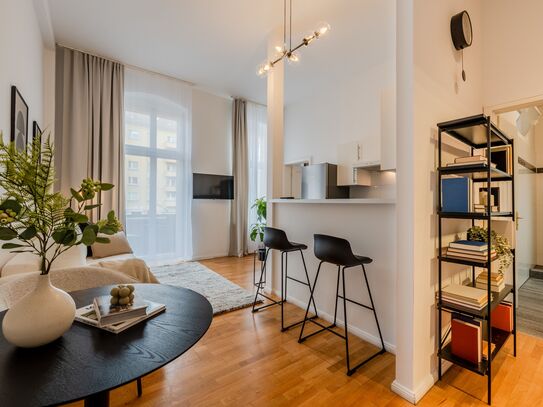 Durchdacht gestaltete: Stilvolles 2-Zimmer-Apartment mit Balkon