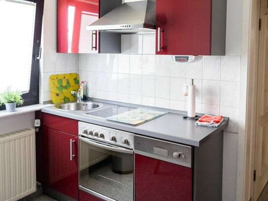 Red Kitchen Exclusive Apartment