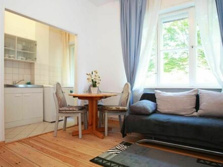 Helles und ruhiges 2 Zimmer Altbau-Apartment mit Balkon zur Grünanlage nahe S-Bahn und FU | Bright and quiet 2 room Alt…