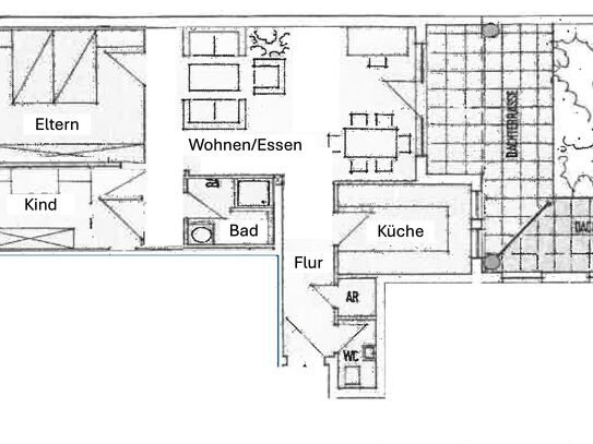 Appartment mit Dachterasse in der Innenstadt