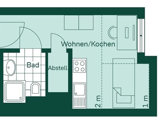 Fantastic studio in excellent location, Erstbezug: exklusive 1-Zimmer-DG-Wohnung mit EBK in Leinfelden-Echterdingen