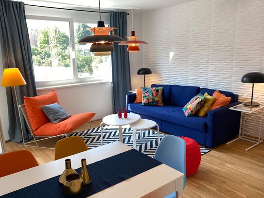 U-Bahn nah: cooles Apartment mit Balkon – 10 Min. ins Zentrum