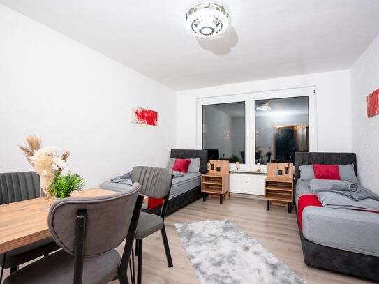 Serviceroom24 - Apartment 3 in Duisburg WLAN - Smart-TV - 24-7 check-in and kitchen