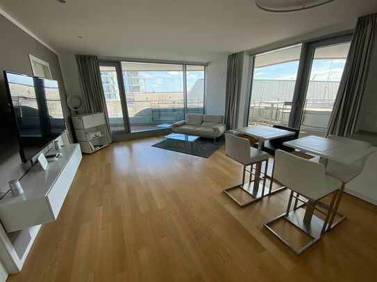 Voll möbliertes und ausgestattetes Luxus Appartement mit Elbblick im Marco Polo Tower
