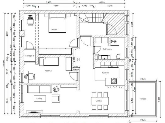 Lichtdurchflutete Neubauwohnung mit Balkon