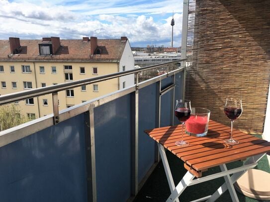 Modern, bright 2-room apartment fully furnished in Nuremberg.