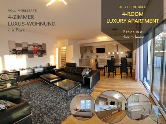Voll-möblierte 4-Zimmer Luxus-Wohnung am Park - Offenbach