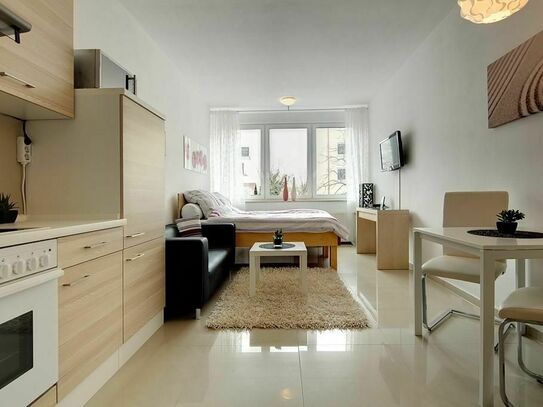 Sehr schönes möbliertes 1-Zimmer Appartement mit Terrasse in München Schwabing-Nord / Milbertshofen