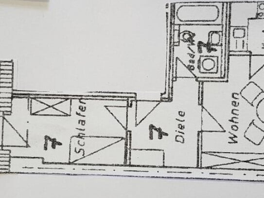 schöne 2 Raum Dachgeschoss Wohnung mit BALKON