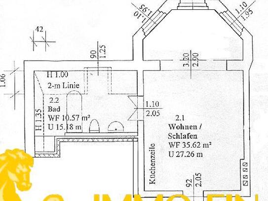 Lichtdurchflutete 1-RWE mit Erker und kleiner Einbauküche in einer modernen Villa von Weißwasser