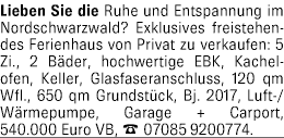 Lieben Sie die Ruhe und Entspannung im Nordschwarzwald? Exklusives freistehendes...