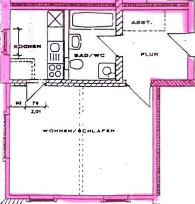 1-Raum-Wohnung in Gera