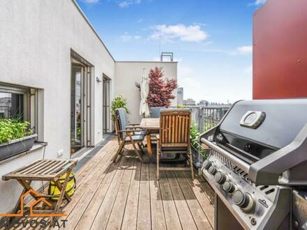 * 3 ZIMMER * 2 DACHTERRASSEN je 20 m² * SMART OUTDOOR GARDENING * SMART HOME * AM UFER DER DONAU * 2 KFZ-ABSTELLPLÄTZE *