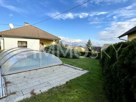 Ein bezaubernder Bungalow mit Pool und Sauna