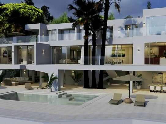 Luxuriöse Neubauvilla in erster Meereslinie in Cala Vinyes auf Mallorca