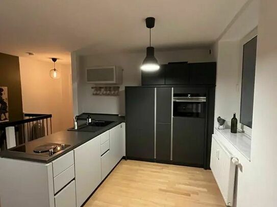Furnished 2 room maisonette apartment with terrace in Düsseldorf