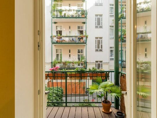 Historic apartment in Kreuzberg with balcony on waterfront plot