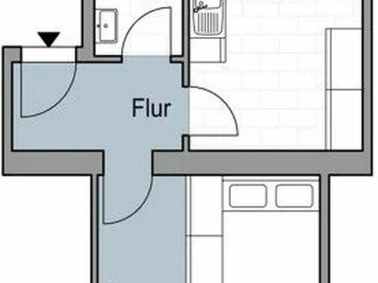 Ab sofort: Tolles 1-Zimmer-Apartment in Derendorf mit Einbauküche