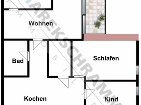 4-Raumwohnung in Ilmenau mit sonniger Dachterrasse