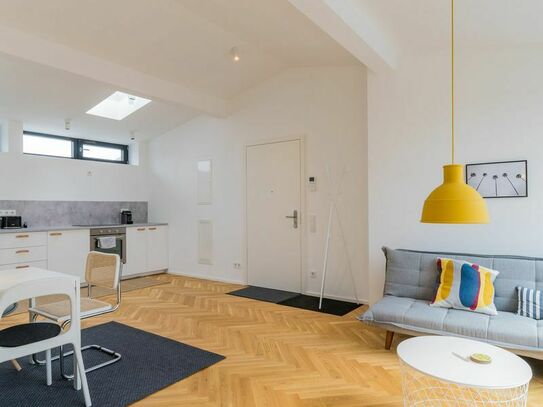 Sunny and charming roof top apartment with terrace in the center of Berlin