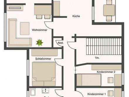 Renovierte 4-Zimmer Wohnung mit Balkon und Einbauküche