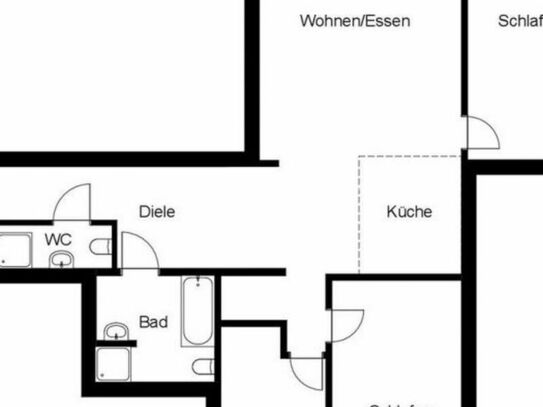 4 Zimmer-Obergeschoss-Wohnung
