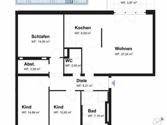 property for Rent at 01129 Dresden - 	Pieschen , Hubertusstr. 21 Typ 3.05