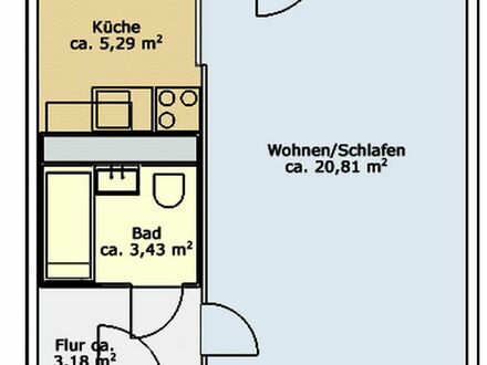 1-Raum-Wohnung in Chemnitz Morgenleite