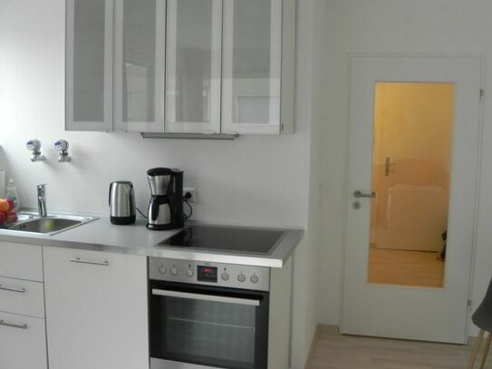 Studio-Apartment - centrally located, Danube + Ulm by foot, private parking, lift, W-LAN