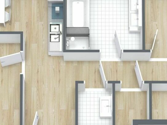 Bright double bedroom in a 3-bedroom apartment in Untersendling