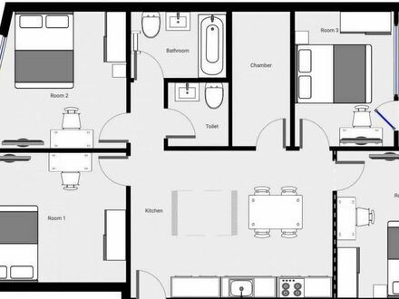 Lovely double bedroom in a 4-bedroom apartment in Sendling-Westpark