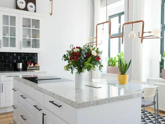 Very modern 4-room apartment with 2 bedrooms and kitchen island in Lichtenberg, Berlin - Amsterdam Apartments for Rent