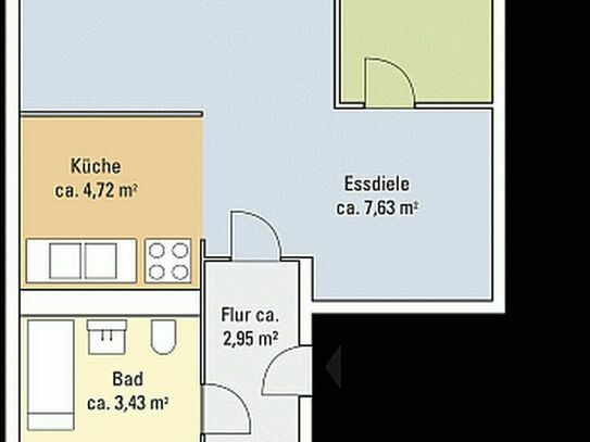 3-Raum-Wohnung in Chemnitz Kappel