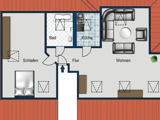 2 Zimmer Wohnung in ruhiger Lage in Dresden Trachau