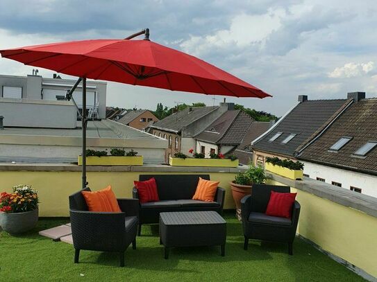 Top furnished penthouse apartment with large roof terrace in Kerpen (near Cologne), Kerpen - Amsterdam Apartments for R…
