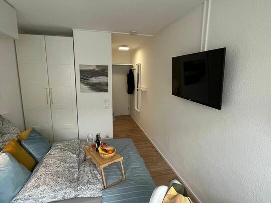High quality furnished home with balcony in Mainz, Wifi and TV