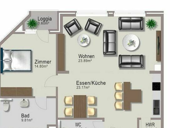 Moderne 2-Zimmerwohnung in Meerbusch-Büd ...