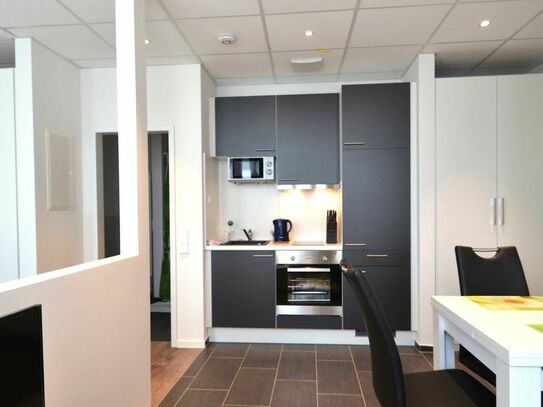 Modernes 1-Zimmer Apartment, bequem &a; komplett ausgestattet, zentral Niederrad