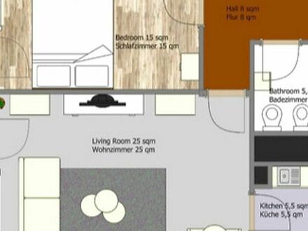 2 Zimmer-Wohnung in Frankfurt am Main - Bornheim, möbliert (Nr. 7286) | tempoFLAT.de
