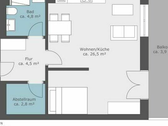 property for Rent at 01307 Dresden - 	Johannstadt , Dürerstr. WE 01-083 D6.02 EBK