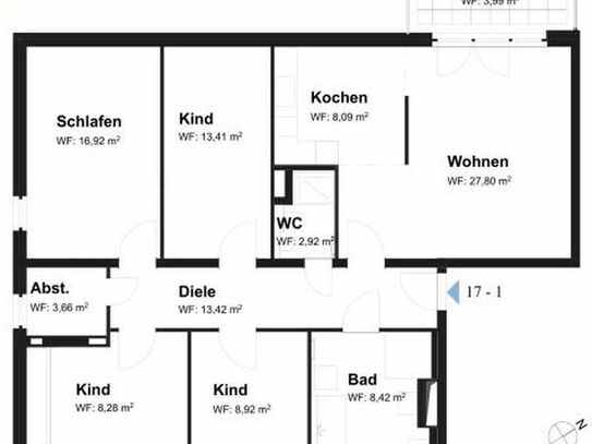 property for Rent at 01129 Dresden - 	Pieschen , Hubertusstr. 17 Typ 3.01
