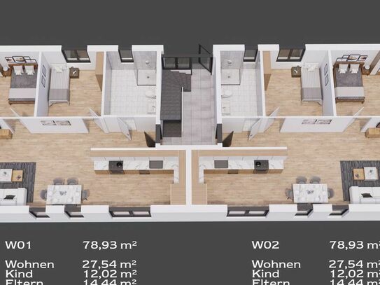 EG + UG - Erstbezug | Moderne 3-Zimmer Wohnung mit Zusatzbereich