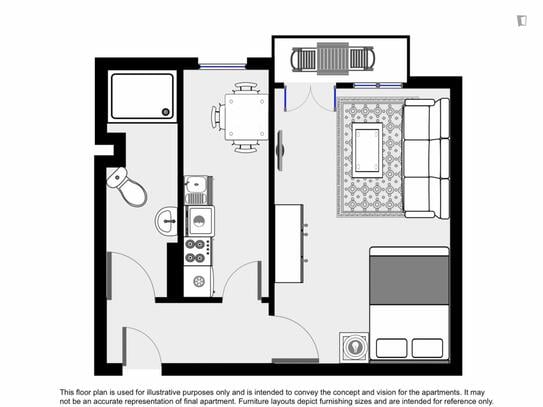 Cosy Double Bedroom Apartment near Hermannstr. Train Station