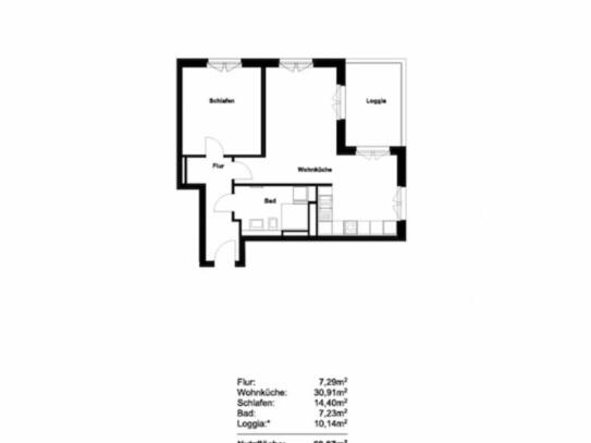 Beautiful unfurnished 1-bedroom apartment close to the Campus Treskowallee