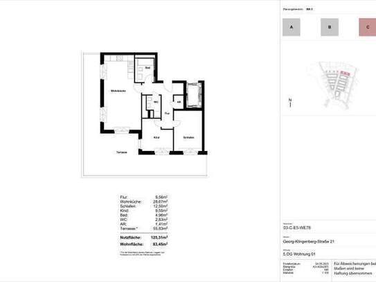 3 Zimmer inkl. offener Küche, eine Dachterrasse und ein Tiefgaragenstellplatz