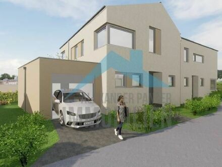 Neubau einer modernen Doppelhaushälfte mit Garage in Ortsrandlage von Ahnatal!